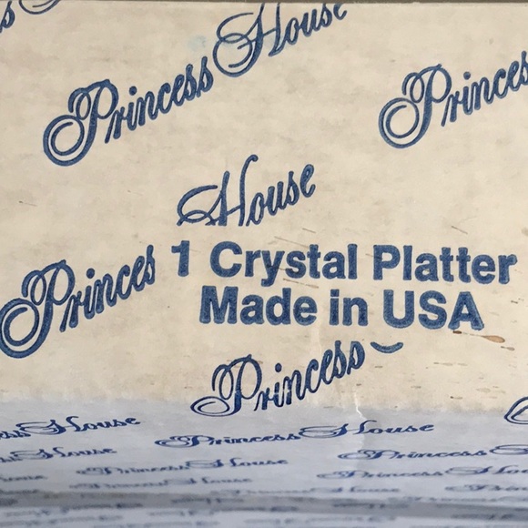 Christmas Horn Glass Large Platter Princess House 756 Holiday Tableware - Picture 3 of 4